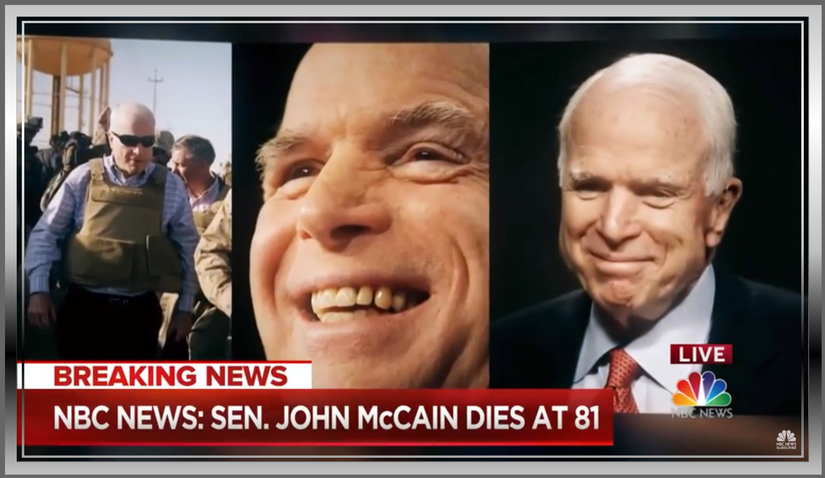 Presidential Proclamation on the Death of Senator John Sidney McCain